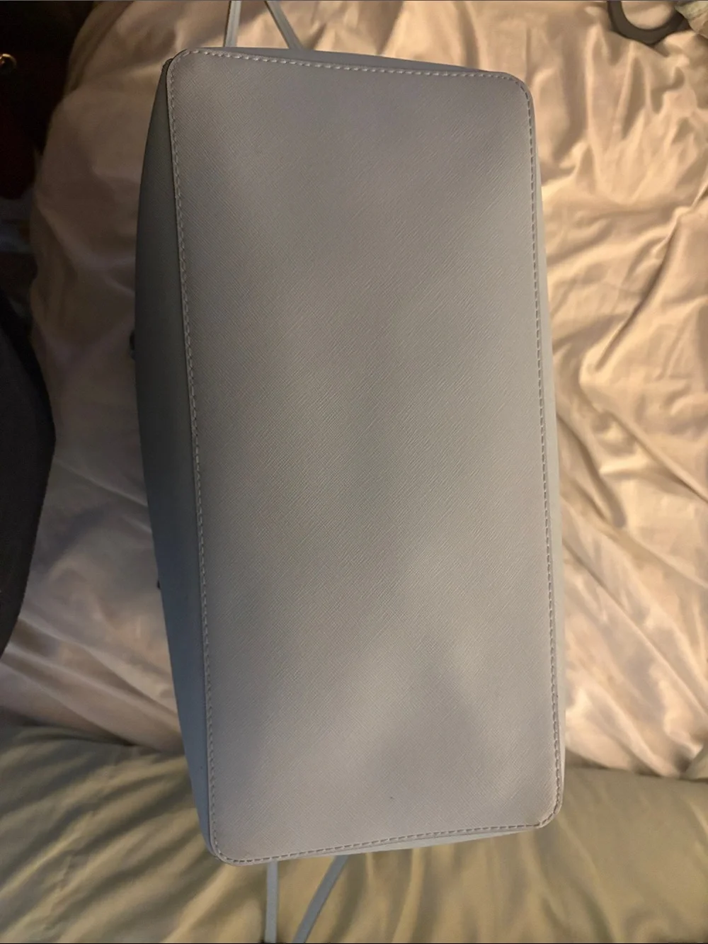NWT Michael Kors Light Blue Saffiano Leather Tote with MK Charm